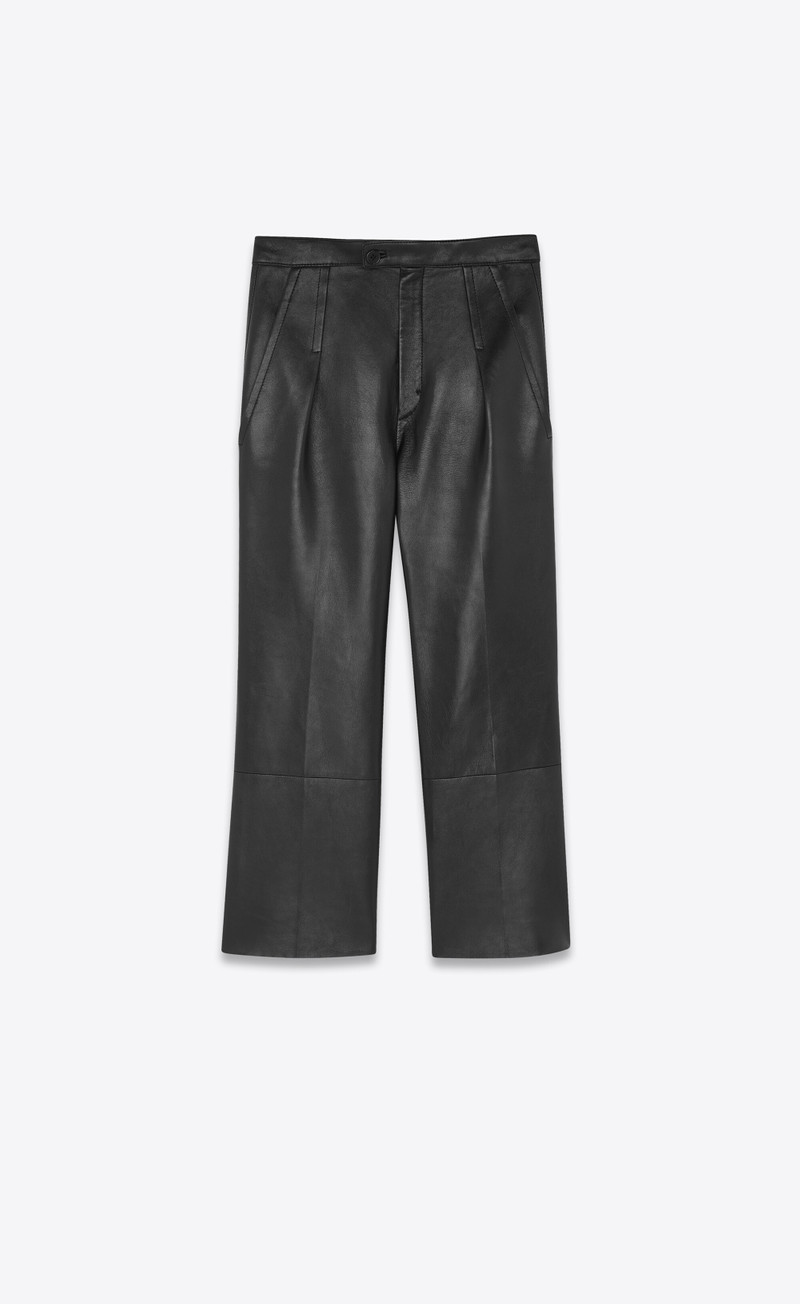pleated pants in lambskin 1