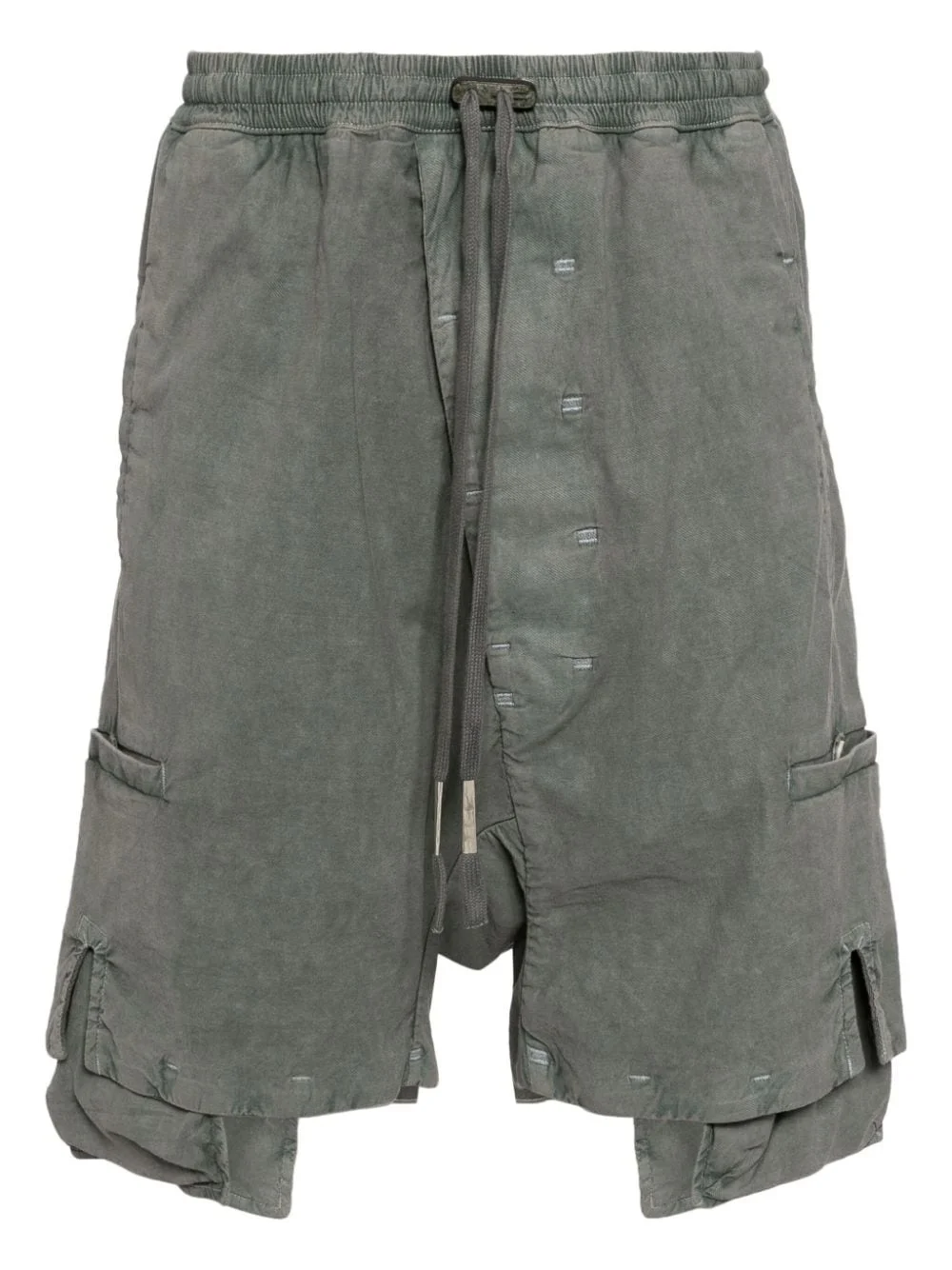 drop-crotch drawstring shorts - 1
