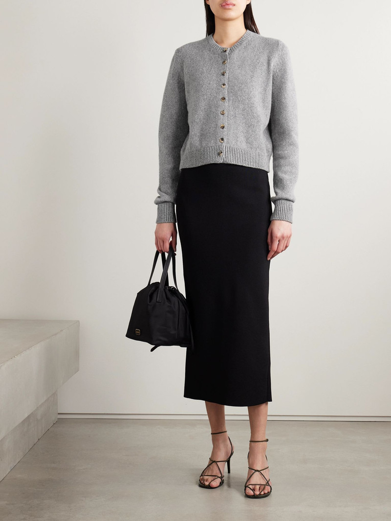 KHAITE Everheart cashmere cardigan Gray outlook