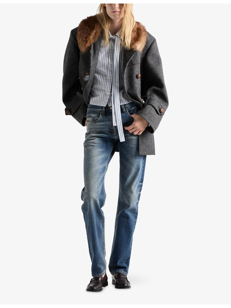 Prada Striped Cotton Poplin Shirt outlook