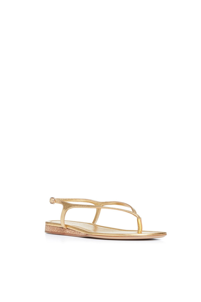 GABRIELA HEARST Gia Sandal in Gold Metallic Nappa Leather outlook