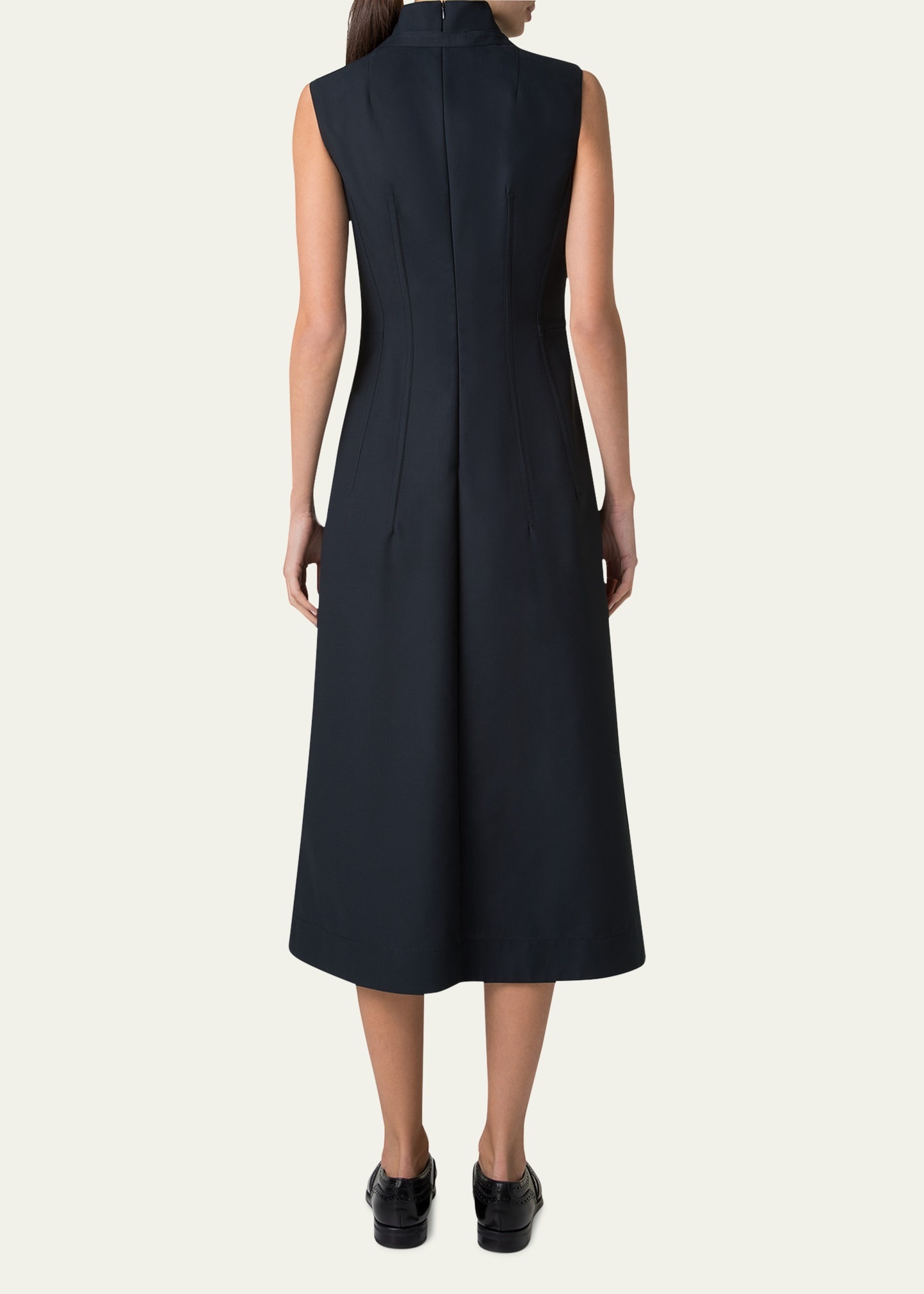 Fit-and-Flare Cotton Midi Dress - 3