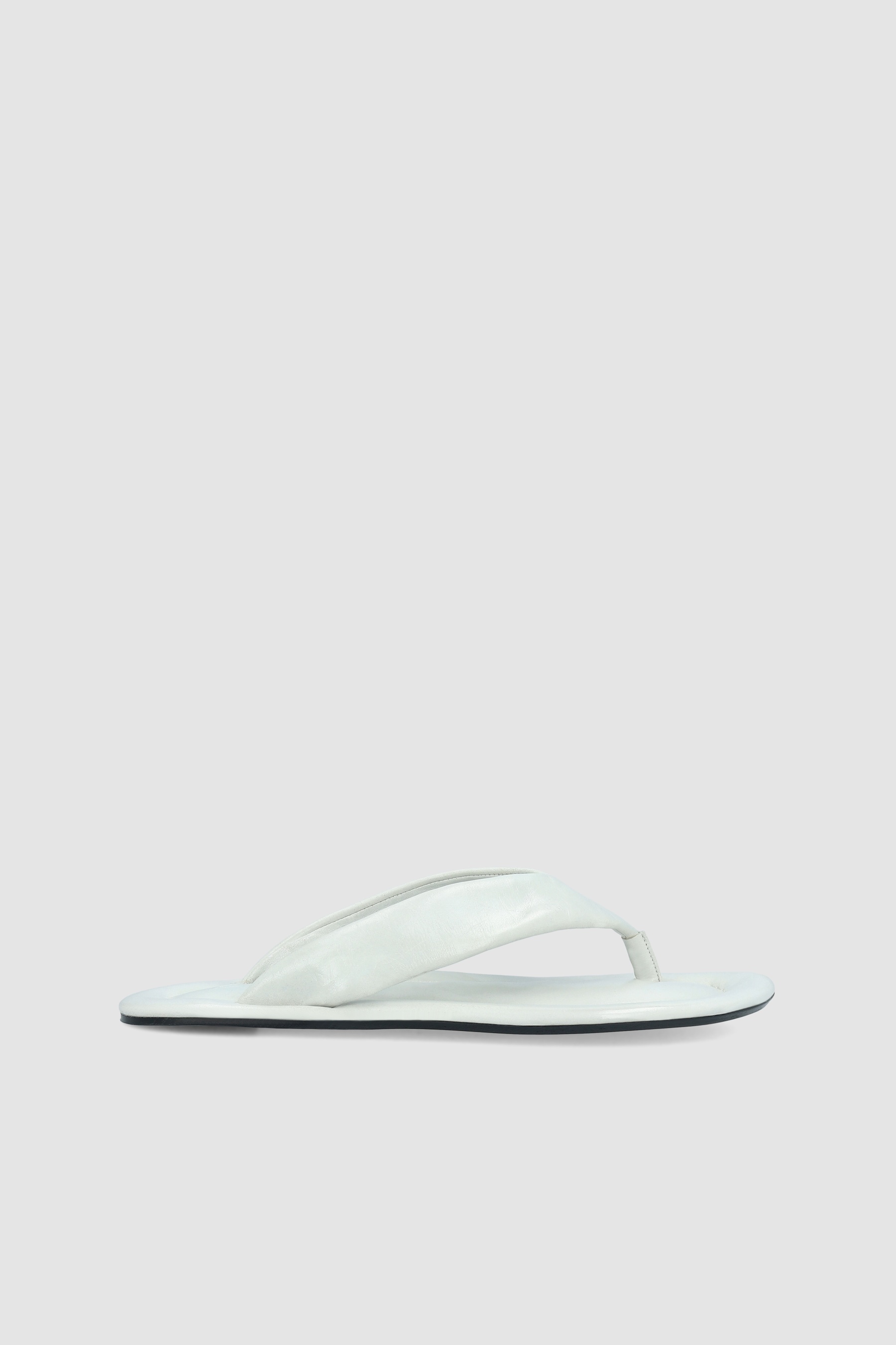 DASHA BURRATA CREASED CALF LEATHER FLIP-FLOP SANDAL - 1