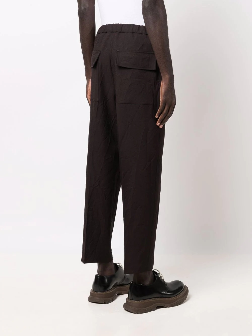 high-waisted straight leg trousers - 4