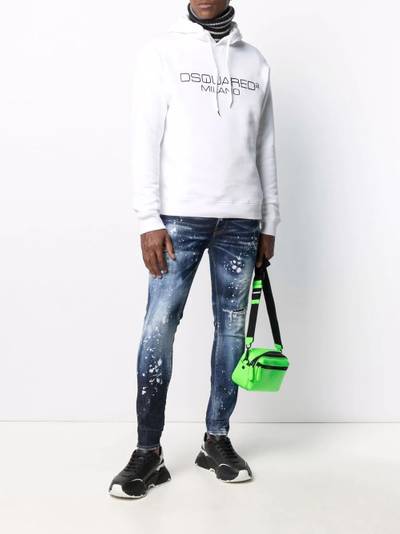 DSQUARED2 logo-print cotton hoodie outlook