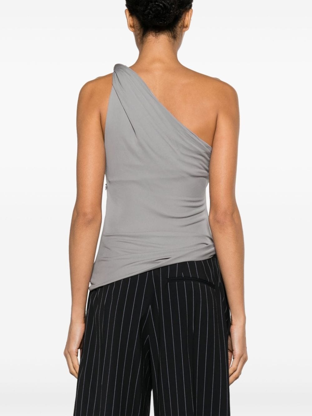 twist-detail one-shoulder top - 4