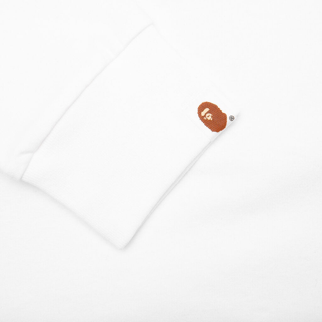 BY BATHING APE L/S TEE - WHITE - 4