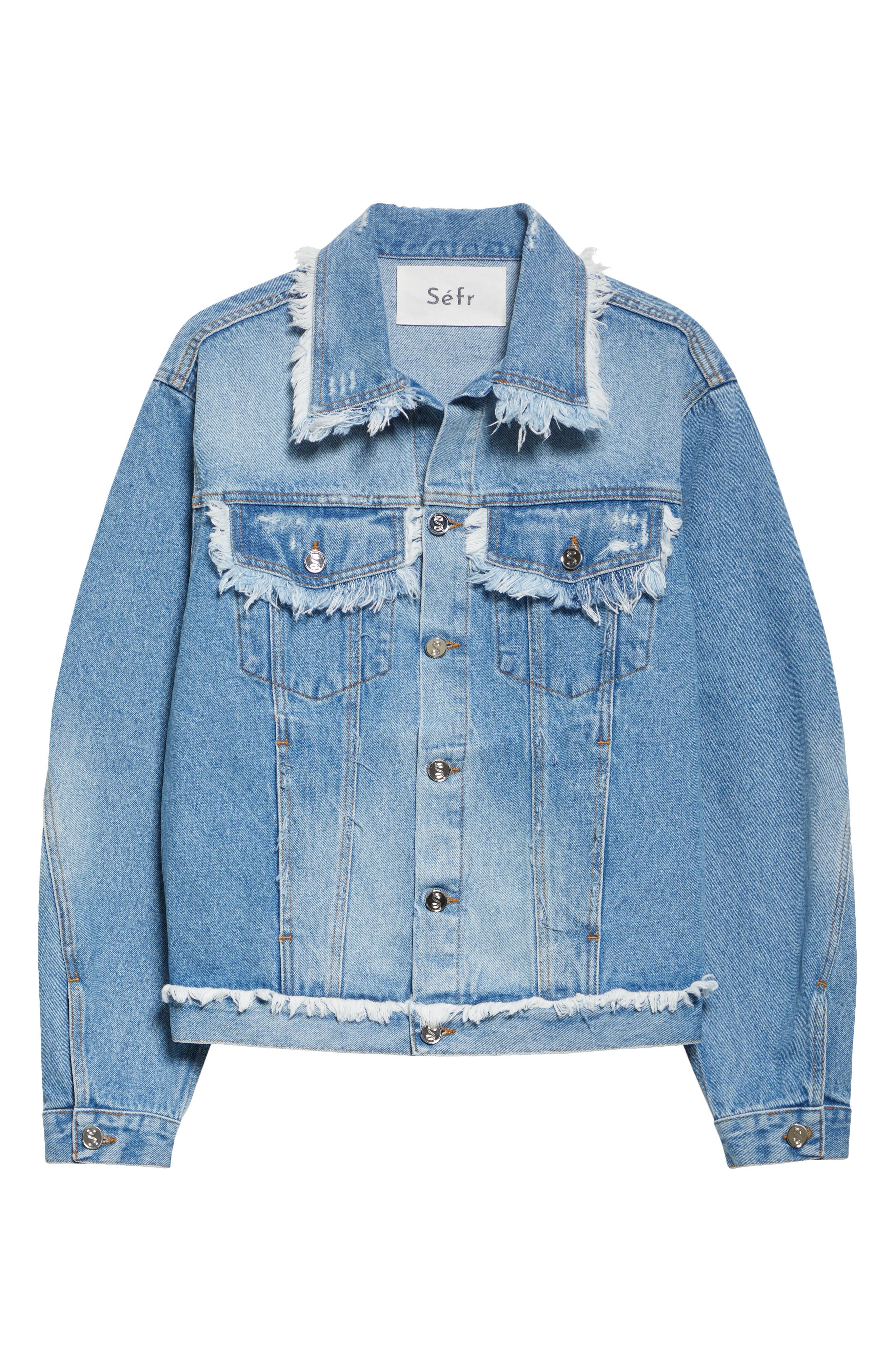 Séfr Alvarez Denim Jacket in Frayed Rodeo at Nordstrom - 7