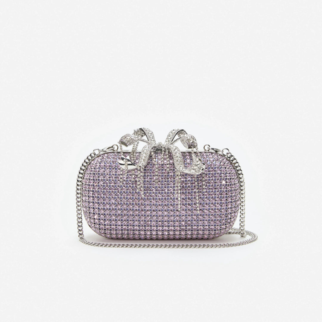 Lilac Chainmail Clutch Bag - 4