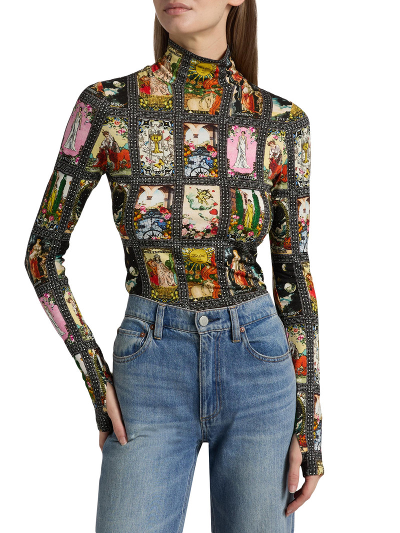 Women's Delaina Tarot Turtleneck Top - Enchanted Tarot 3