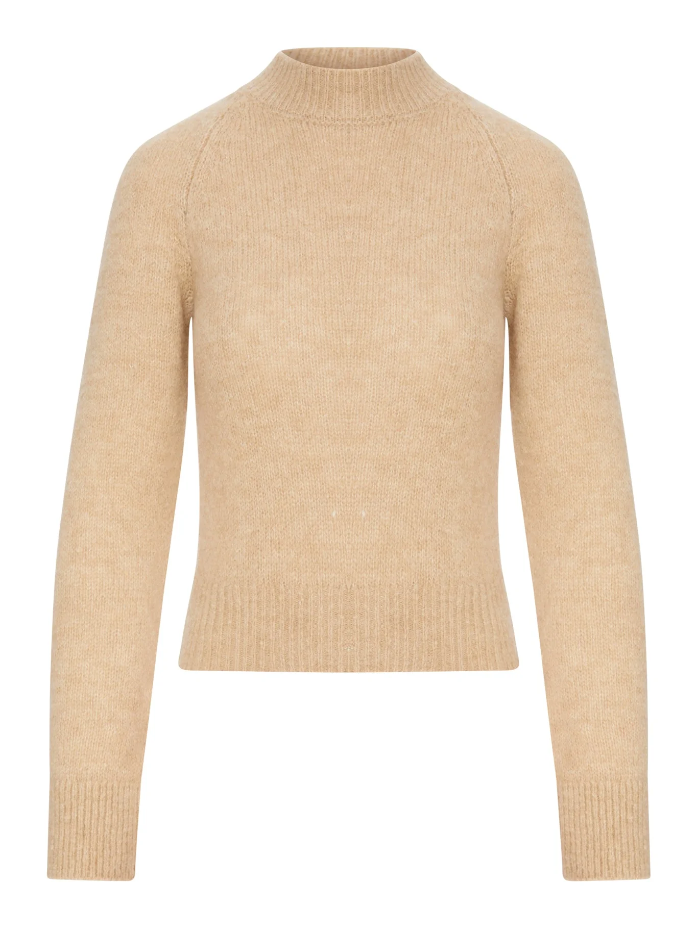 CROPPED MOHAIR SWEATER WITH HIGH NECK - 1