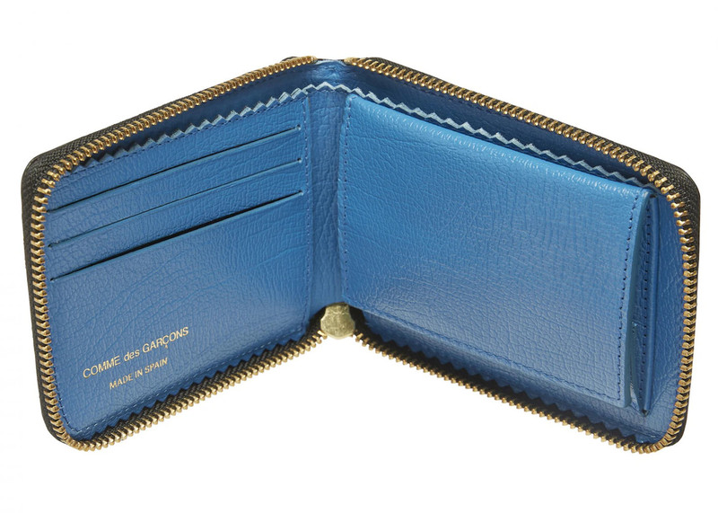 Comme Des Garçons Comme des Garcons SA7100MI Colour Inside Wallet Black/Blue outlook
