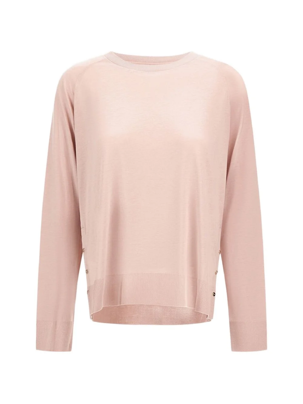 raglan-sleeve press-stud sweater - 1