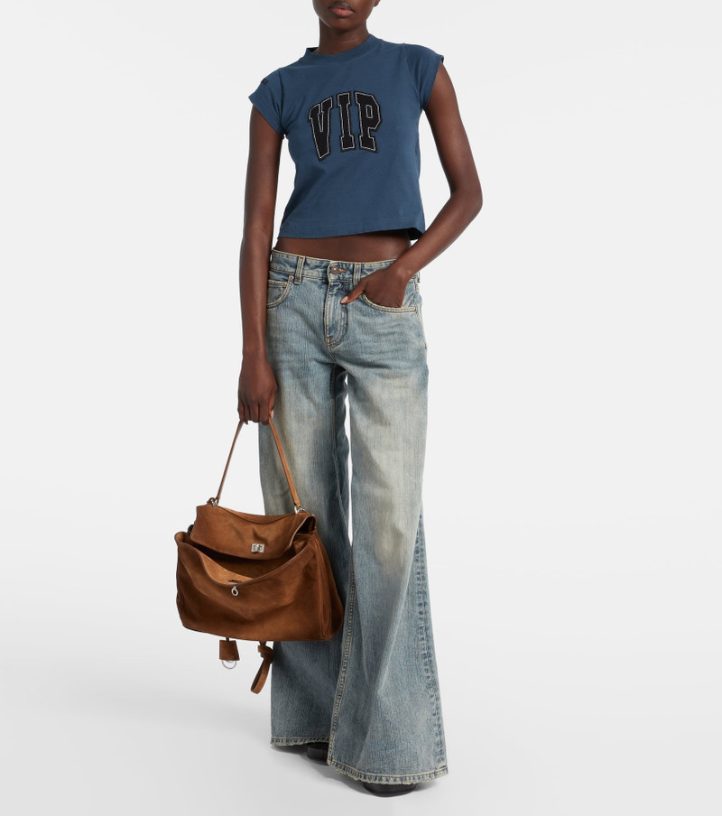 BALENCIAGA Rodeo Medium suede tote bag outlook