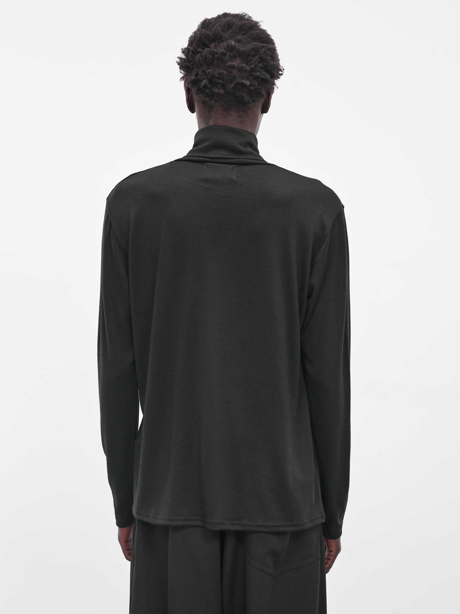 Black Wool Turtleneck Sweater - 3