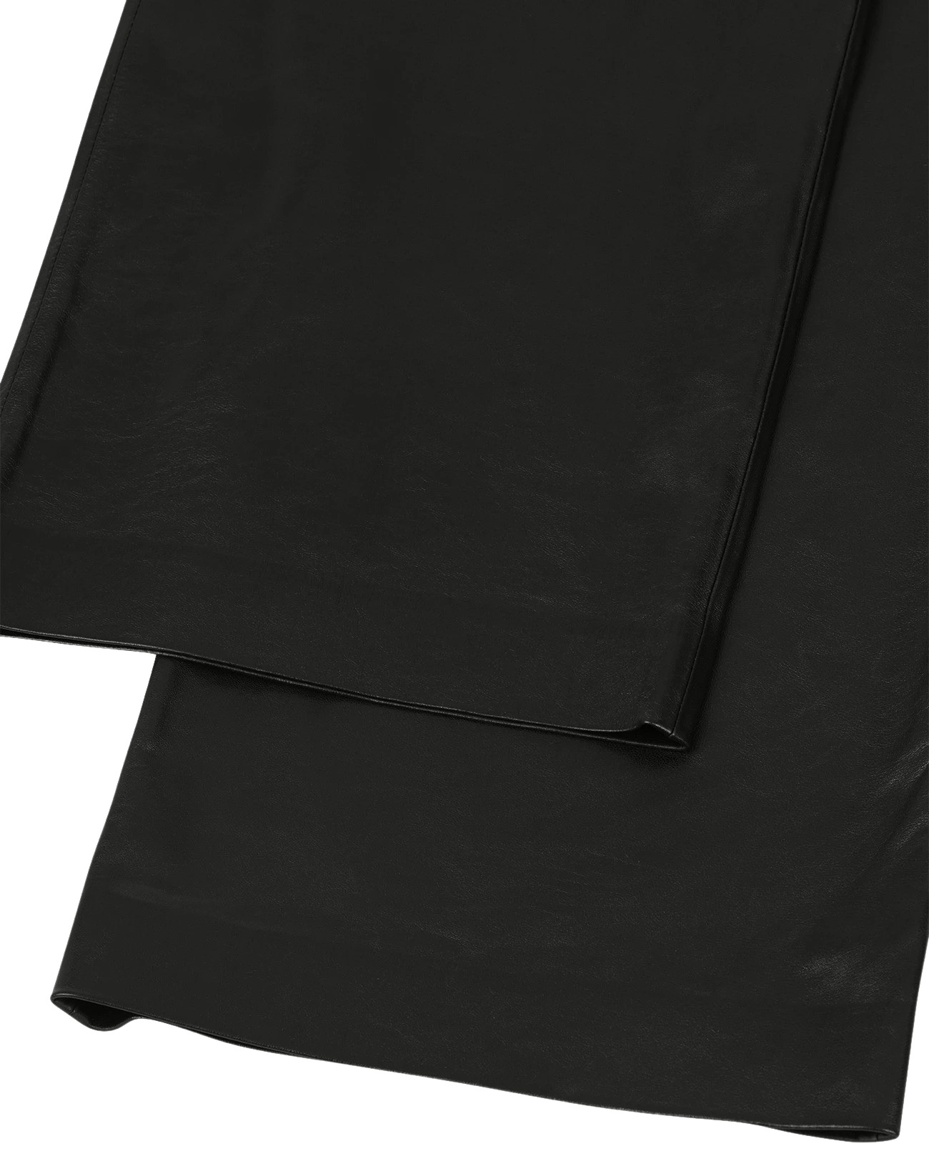 LEATHER STRAIGHT LEG PANT BLACK - 6