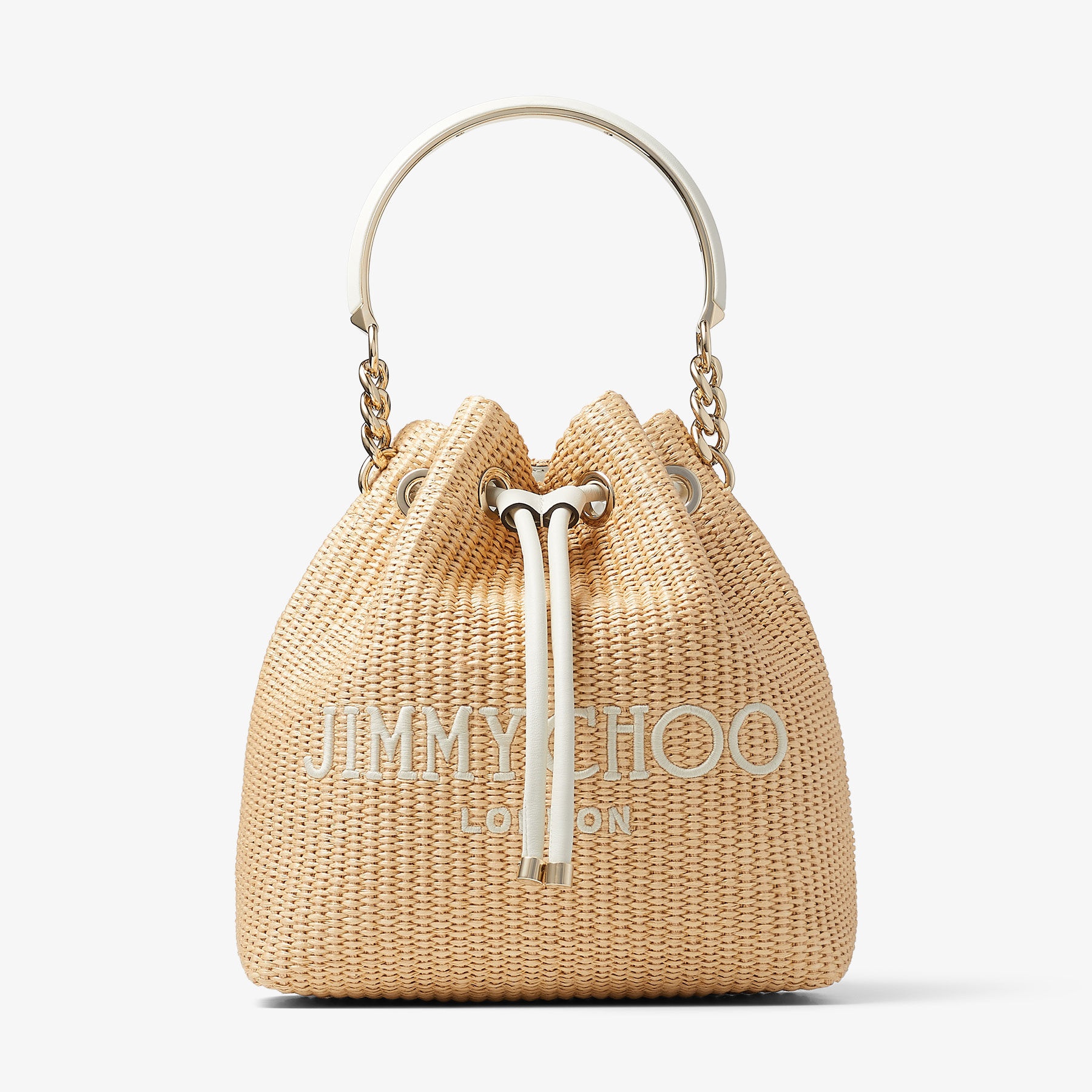 Bon Bon Bucket
Natural Raffia Embroidered Bucket Bag - 1