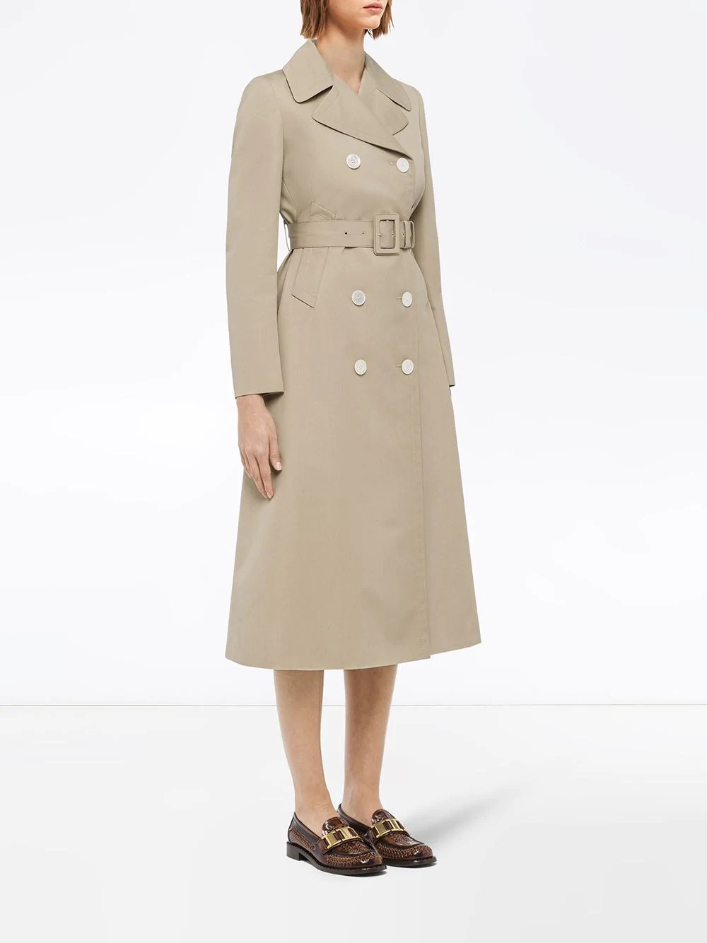 heavy cotton poplin trench coat - 3