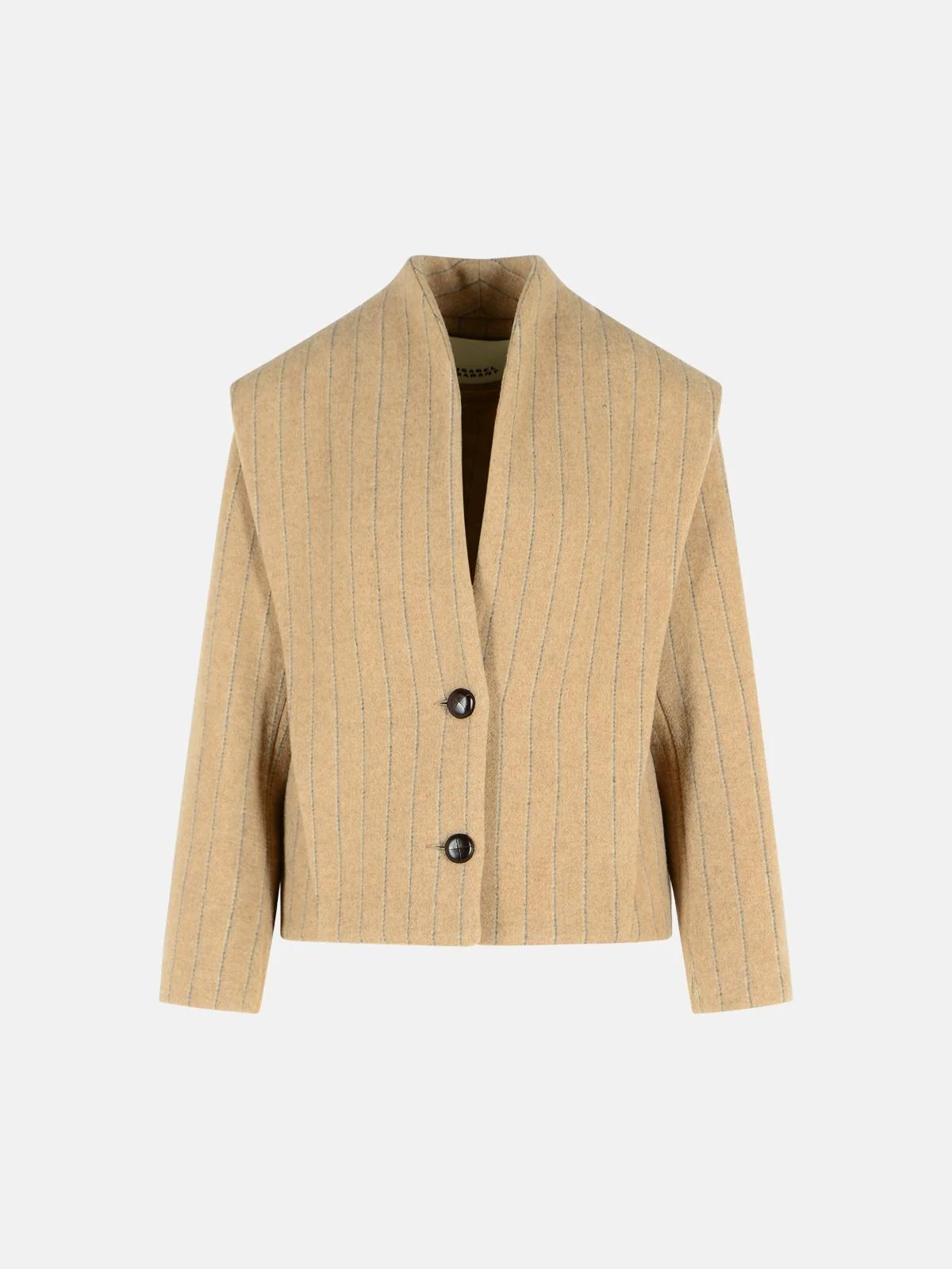 'DYOGO' BEIGE WOOL BLEND JACKET - 1