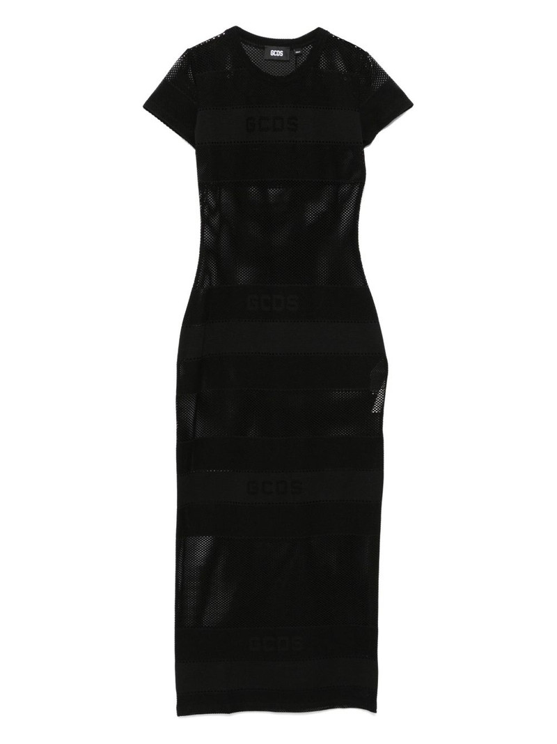 logo net maxi dress 1