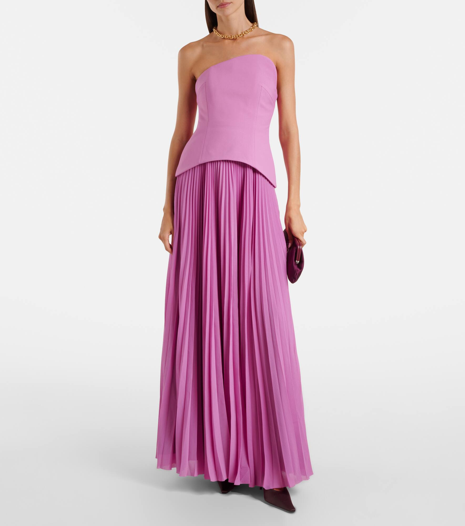 Britt pleated strapless gown - 2