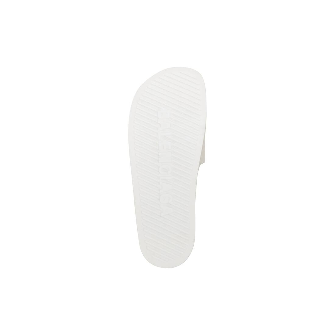 Women's Pool Slide Sandal in White Black - 6