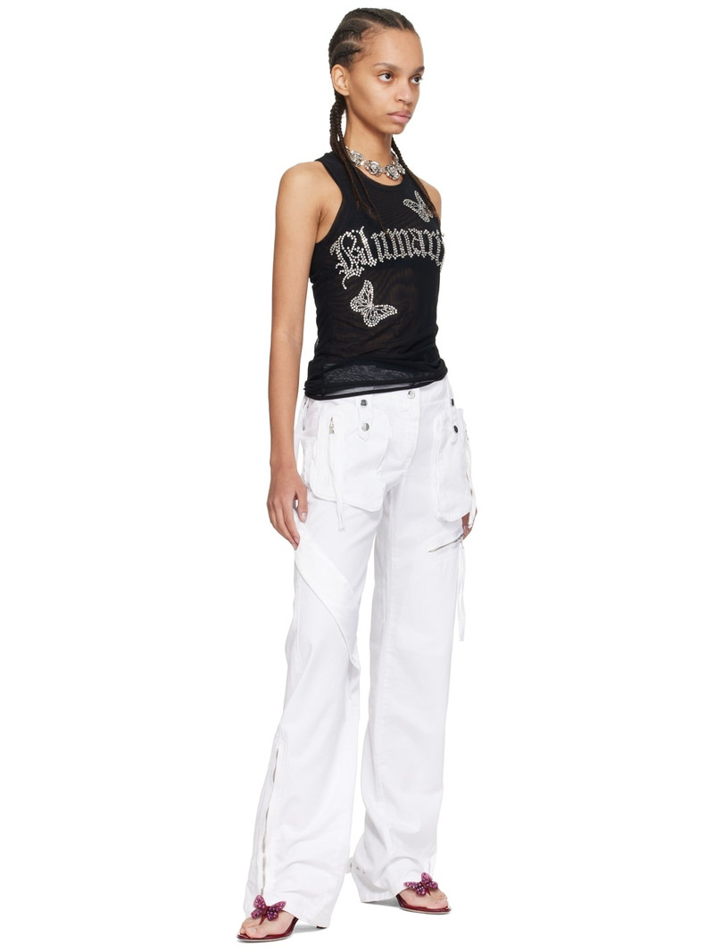 Blumarine SSENSE Exclusive White Denim Cargo Pants outlook