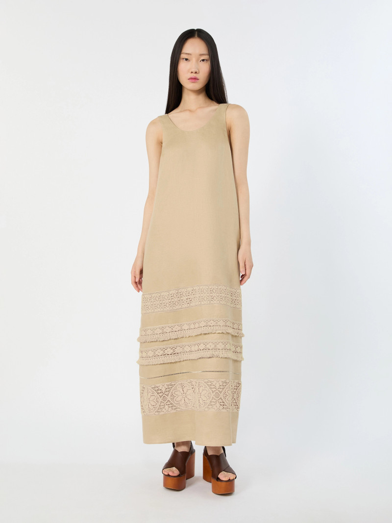 WKIDOLMEN Long linen dress - SAND 3
