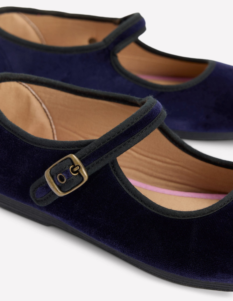 Flexi Mary Jane-Navy Velvet 4