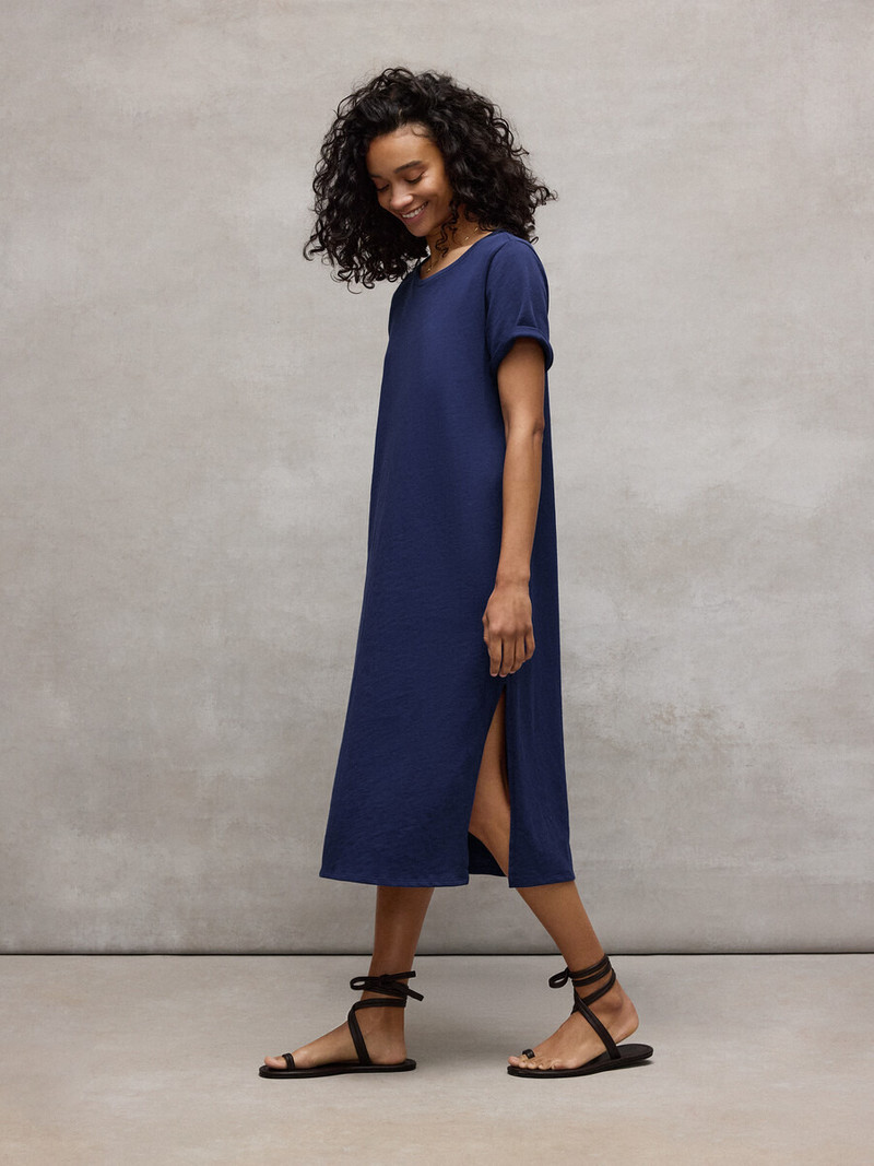 Cozy Organic Cotton Slub Tee Dress 7