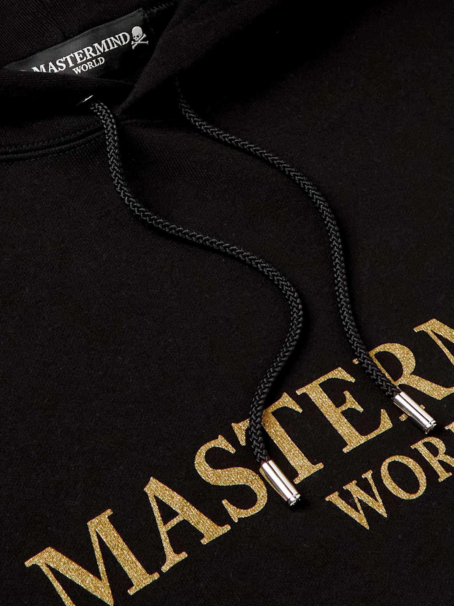 Glittered Logo-Print Cotton-Jersey Hoodie - 5