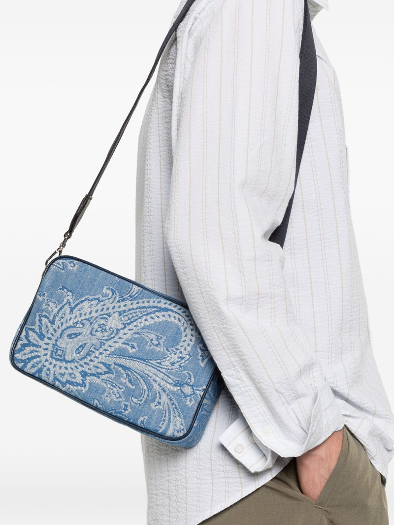Etro paisley denim messenger bag outlook