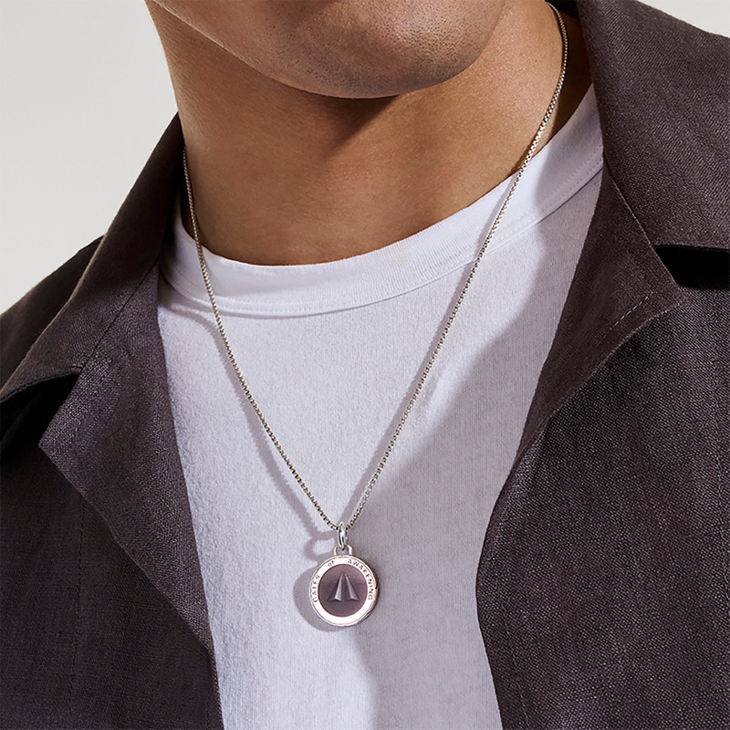 Split Gate Talisman Necklace, Sterling Silver, Enamel 4