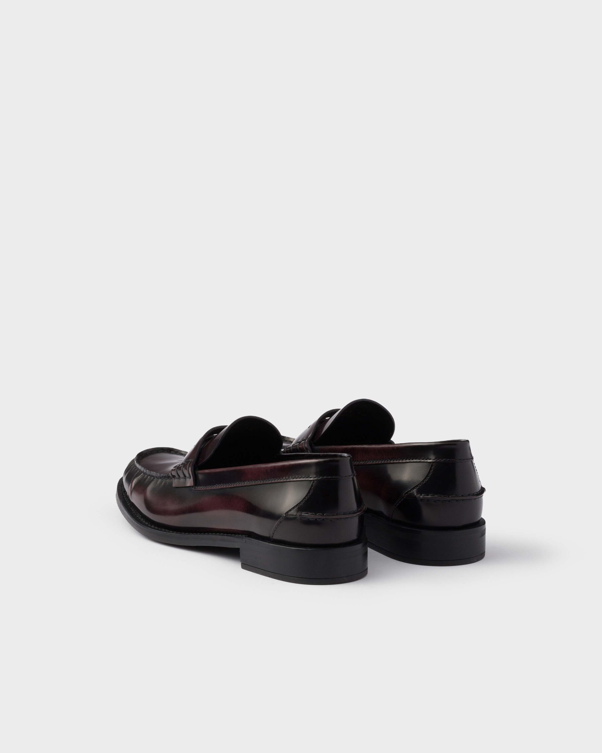 Brushed leather loafers - 4
