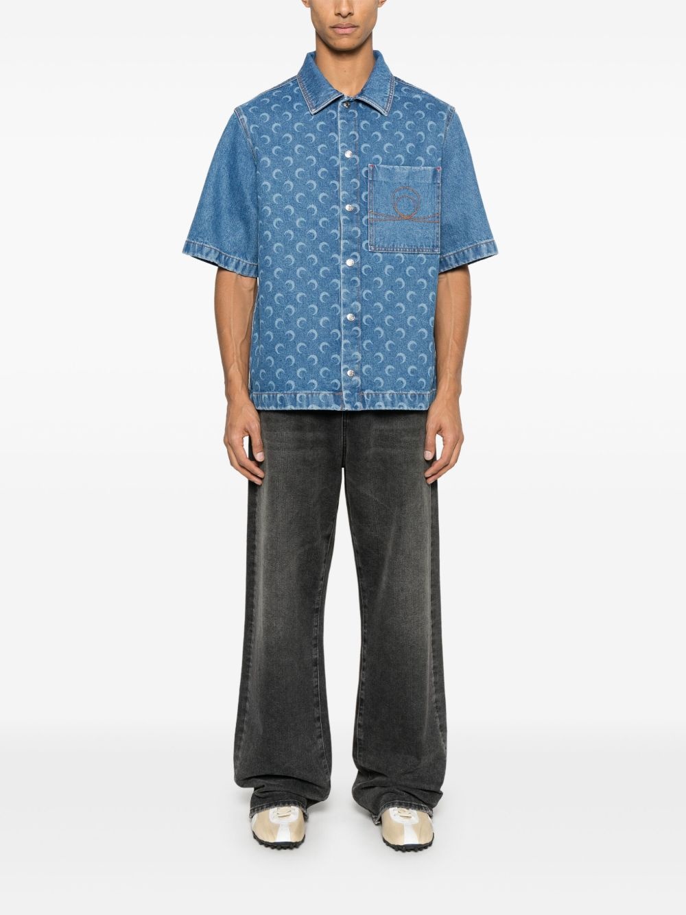 Moon Laser denim shirt - 2