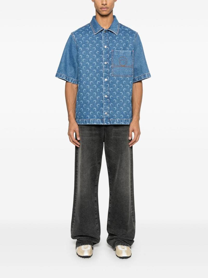 Marine Serre Moon Laser denim shirt outlook