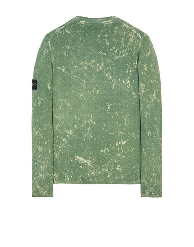 Stone Island 555D9 PURE COTTON KNIT + OFF-DYE OVD TREATMENT_GARMENT DYED  OLIVE GREEN outlook