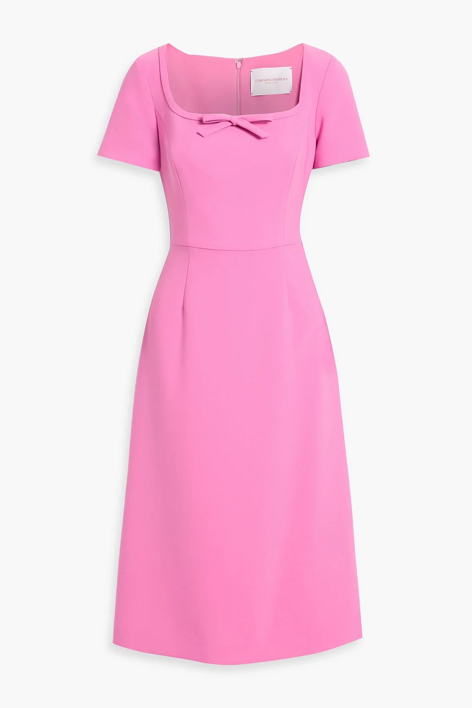 Bow-detailed crepe midi dress - 1