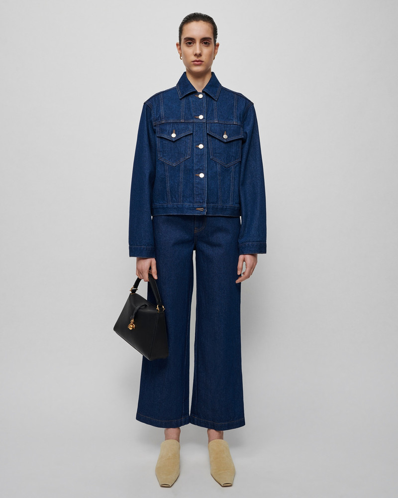 Nanushka MAREN - Denim jacket - Indigo outlook