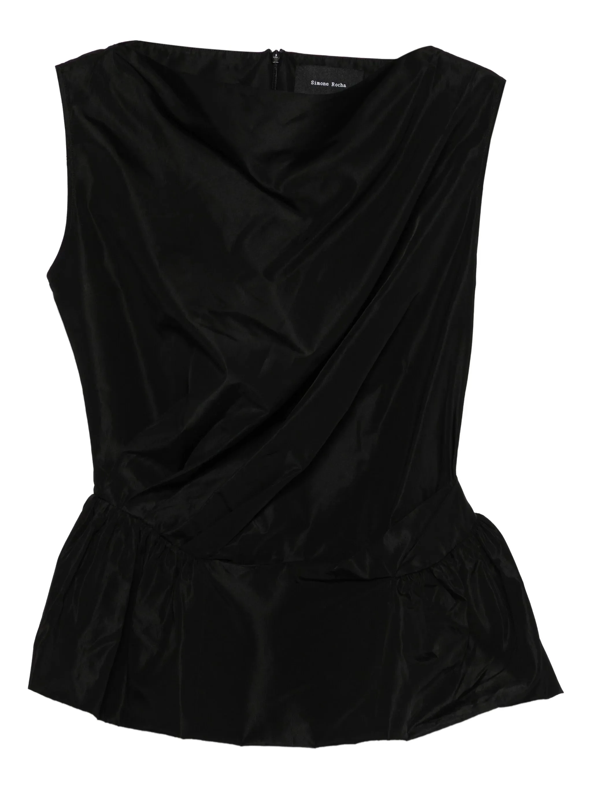 draped peplum top - 1