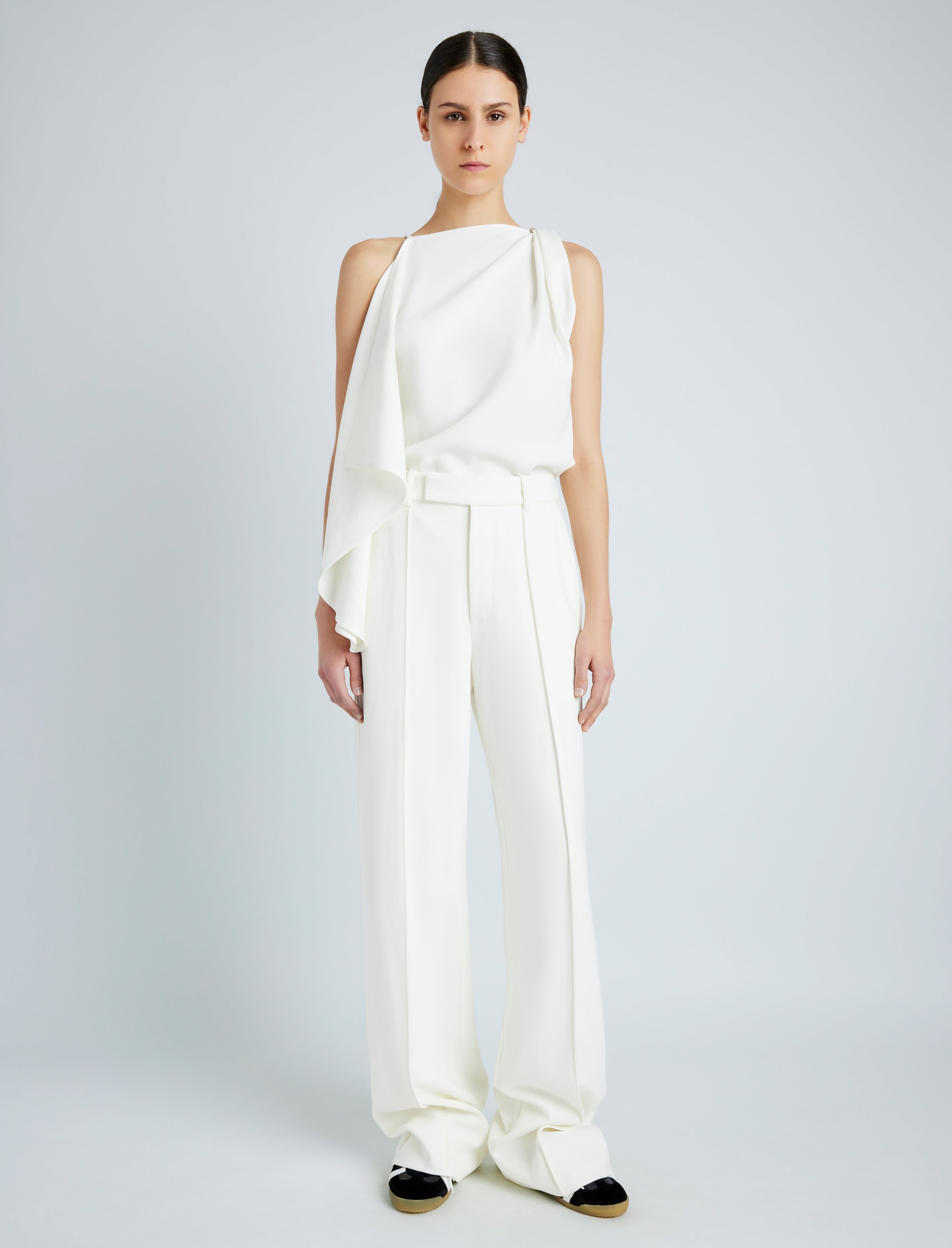 Weyes Pant in Matte Double Crepe - 2