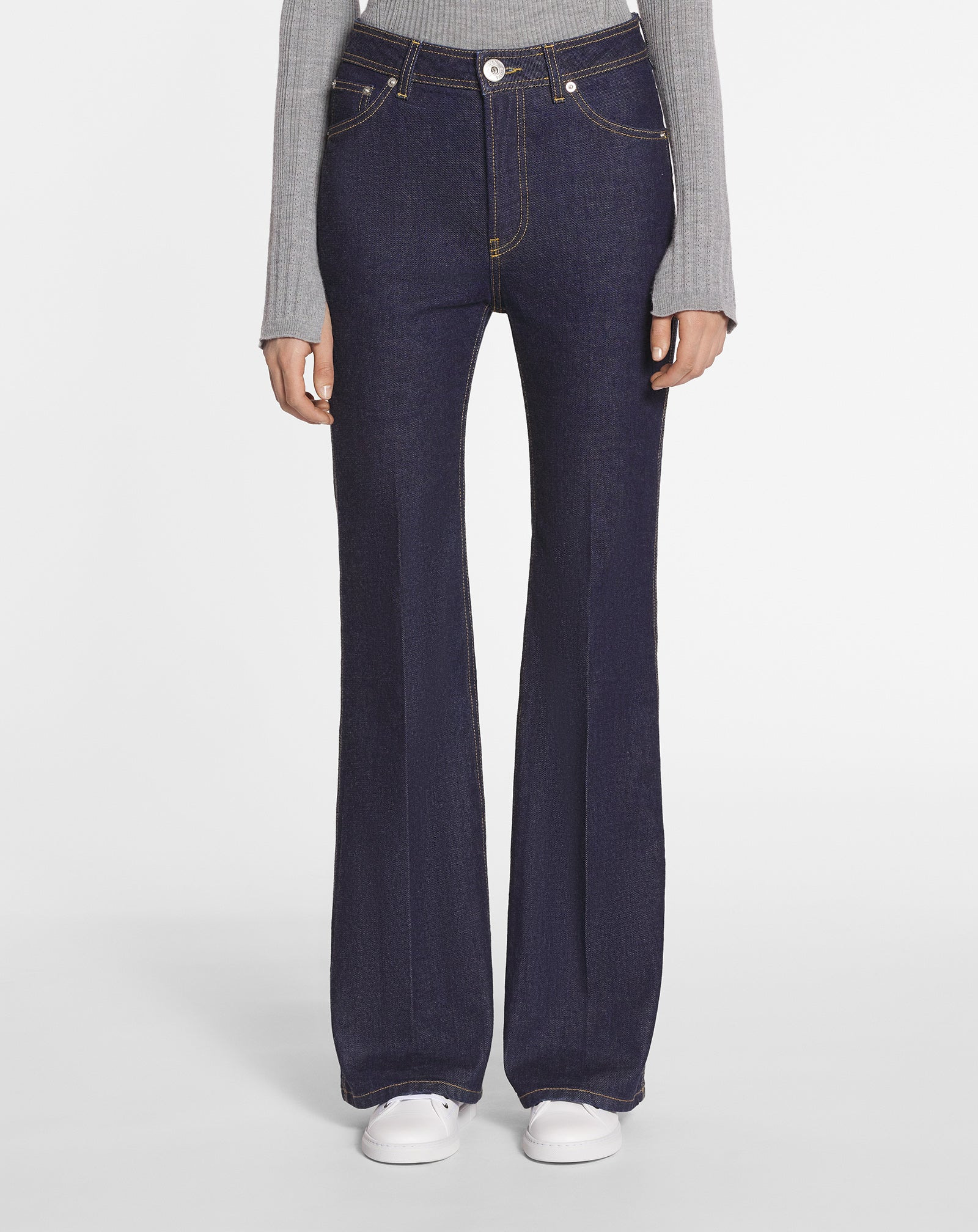 FLARED DENIM PANTS - 3
