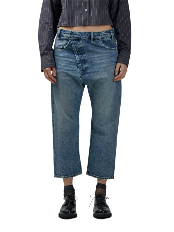 CROSSOVER CROP DENIM PANTS - 2