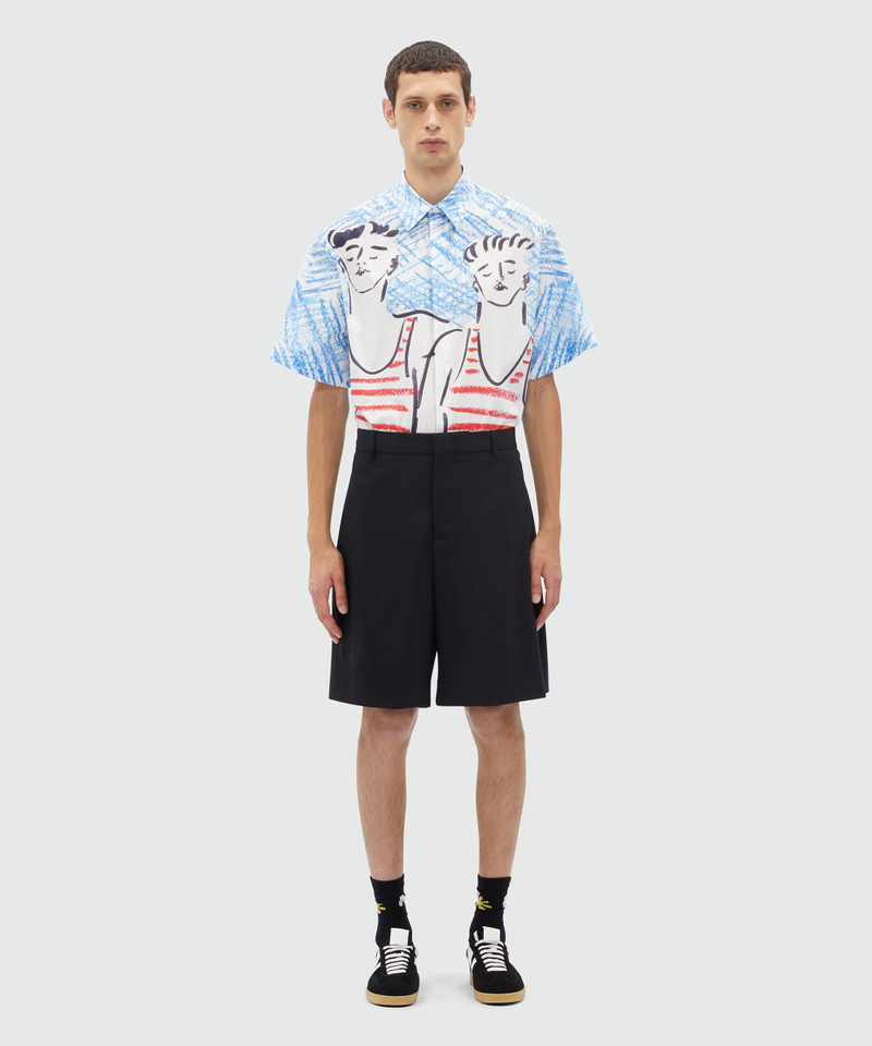 MSGM Bermuda shorts in black fresco wool outlook