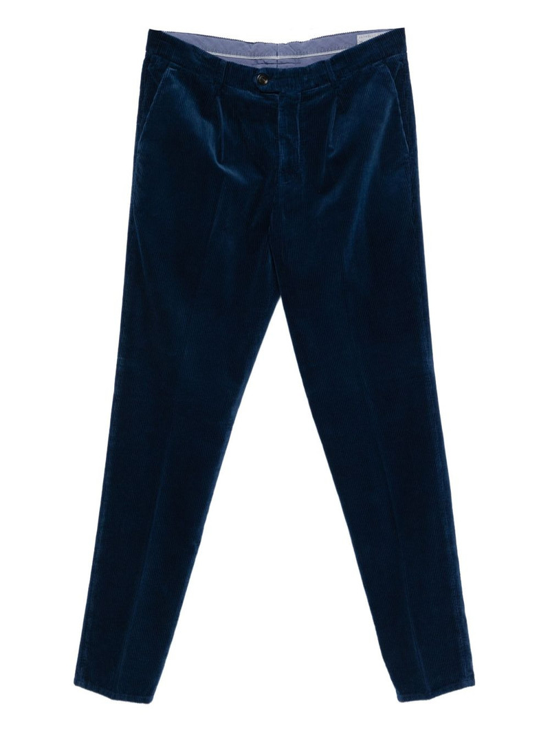 corduroy pleated-front trousers 1
