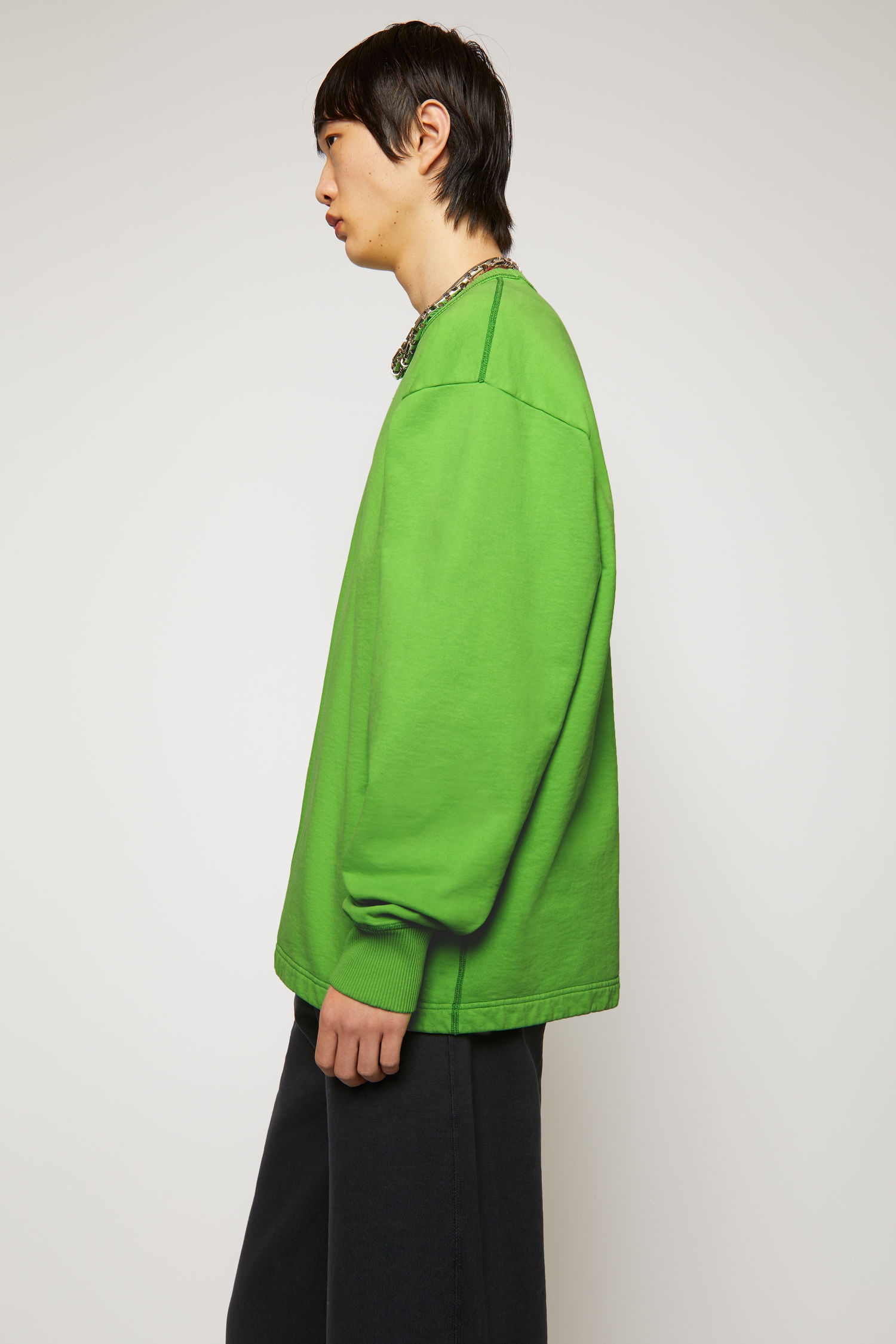 Logo print sweatshirt bright green - 3