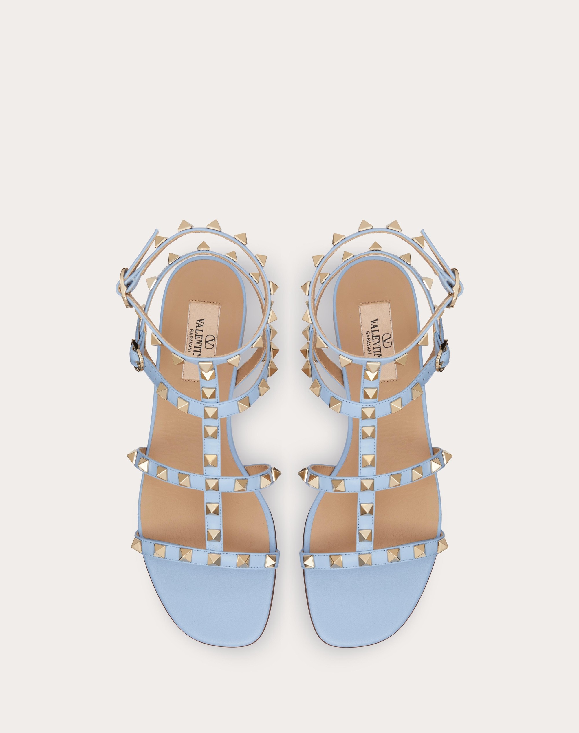 【関税&送料込】Valentino Garavani Infradito Summer Rockstud Valentino Garavani Rockstud-embellished Leather Mules | Pink
