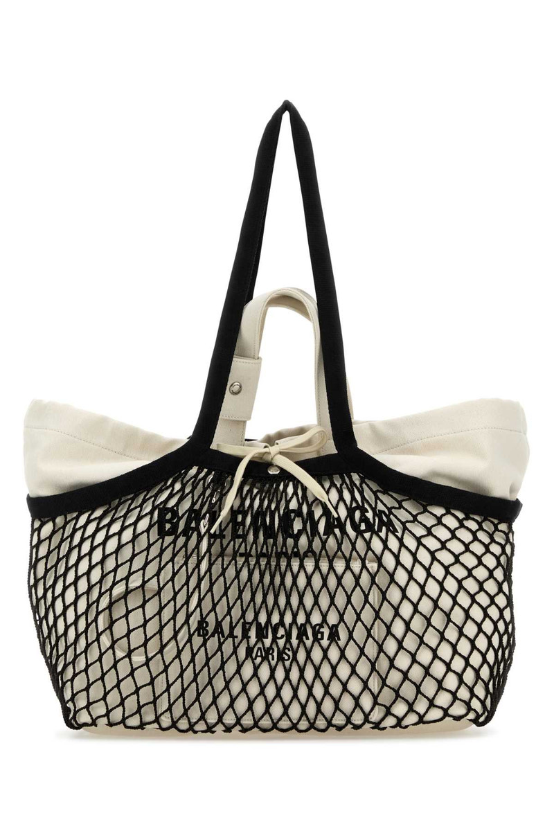 Balenciaga Women Two-Tone Canvas And Mesh Medium 24/7 Shopping Bag - 1