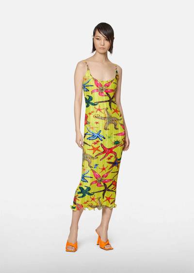 VERSACE Trésor de la Mer Print Pleated Midi Dress outlook