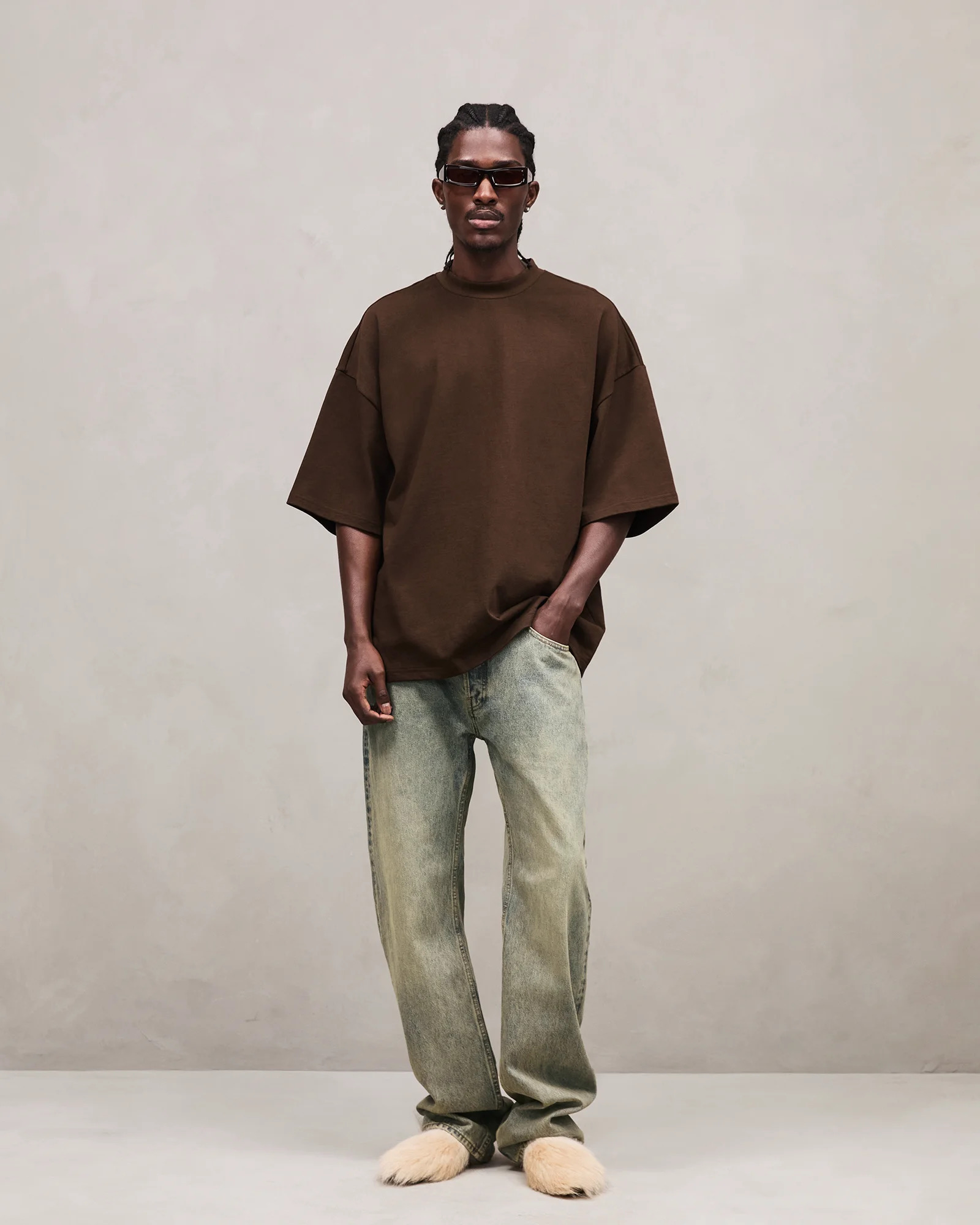 HEAVY BOXY TEE BRUNETTE - 2